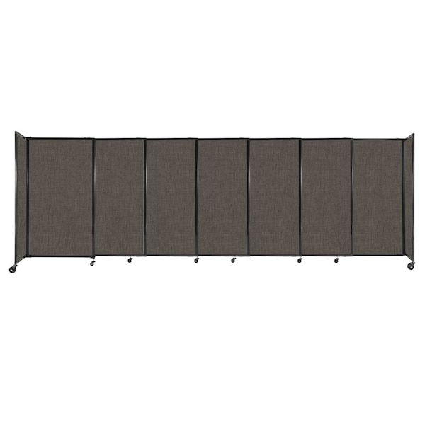 StraightWall Sliding Portable Partition 15'6" x 5' Mocha Fabric